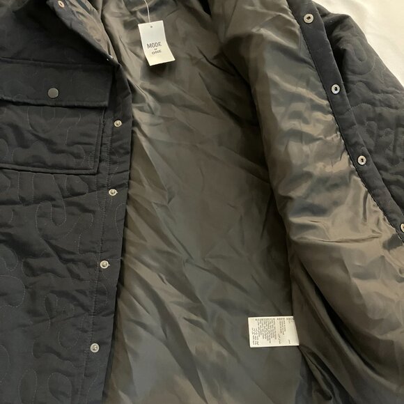 Mode of One Men's Quilted Jacket Deep Black Size S - Picture 6 of 9